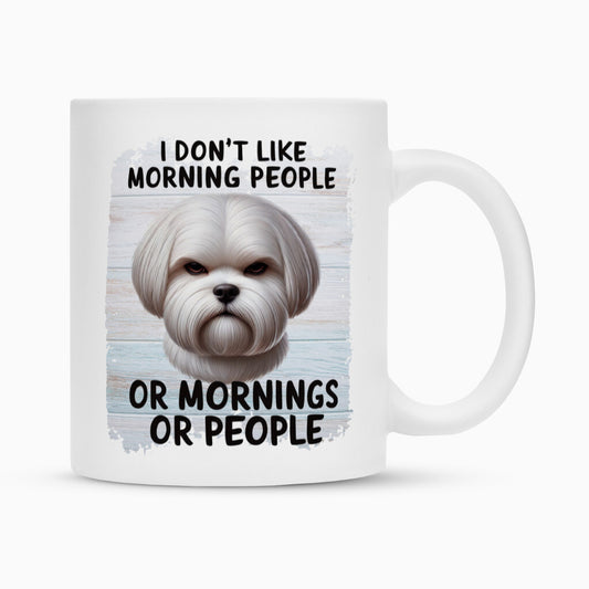 Tasse "Malteser - Morning People" Weiß – hunde-shirt.de