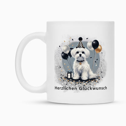 Tasse "Malteser - Herzlichen Glückwunsch II" – hunde-shirt.de