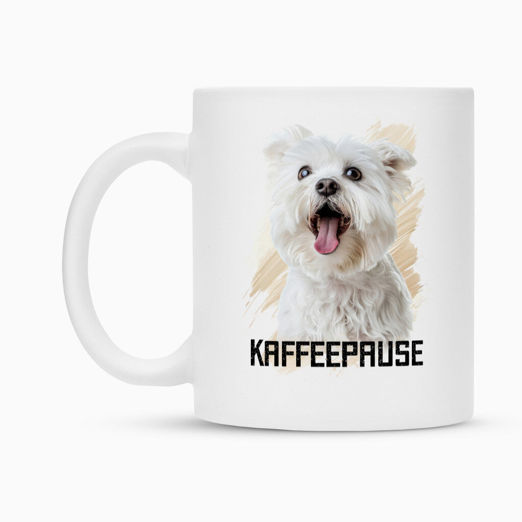 Tasse "Malteser - Kaffeepause" – hunde-shirt.de
