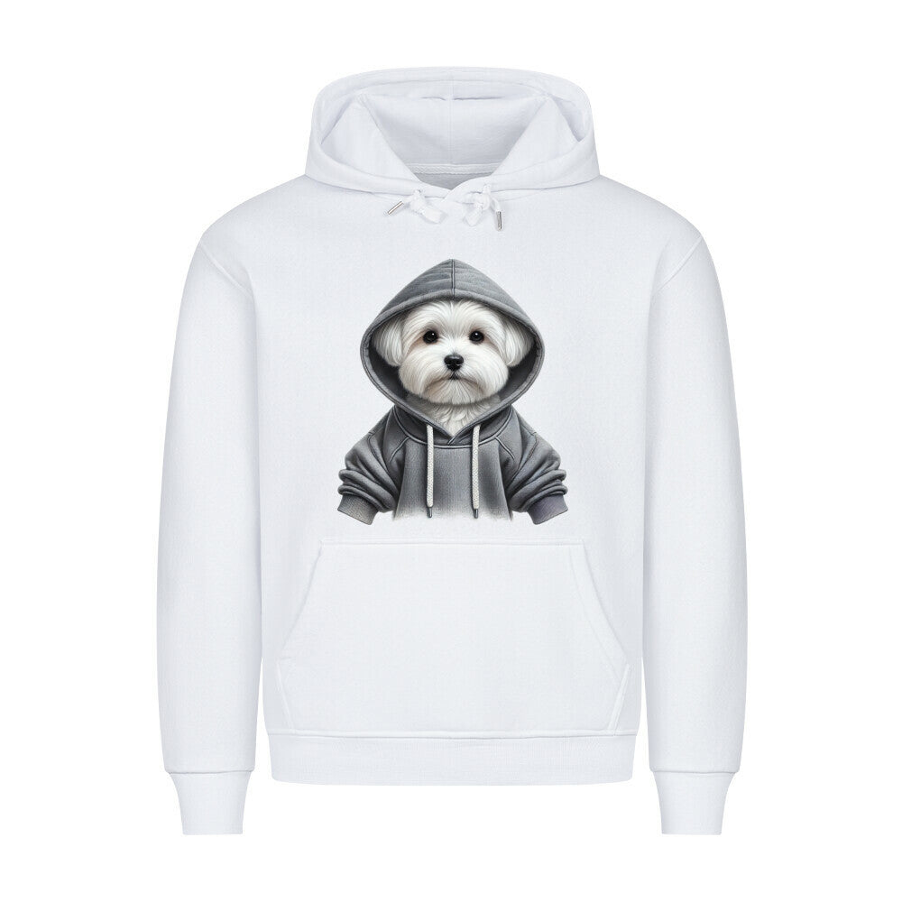 Premium Hoodie "Malteser - Hooded" Weiß – hunde-shirt.de
