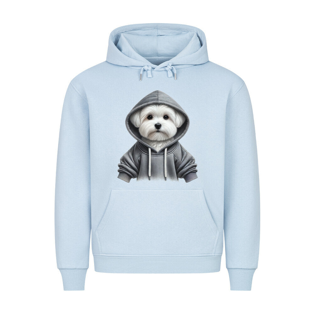Premium Hoodie "Malteser - Hooded" Babyblau – hunde-shirt.de