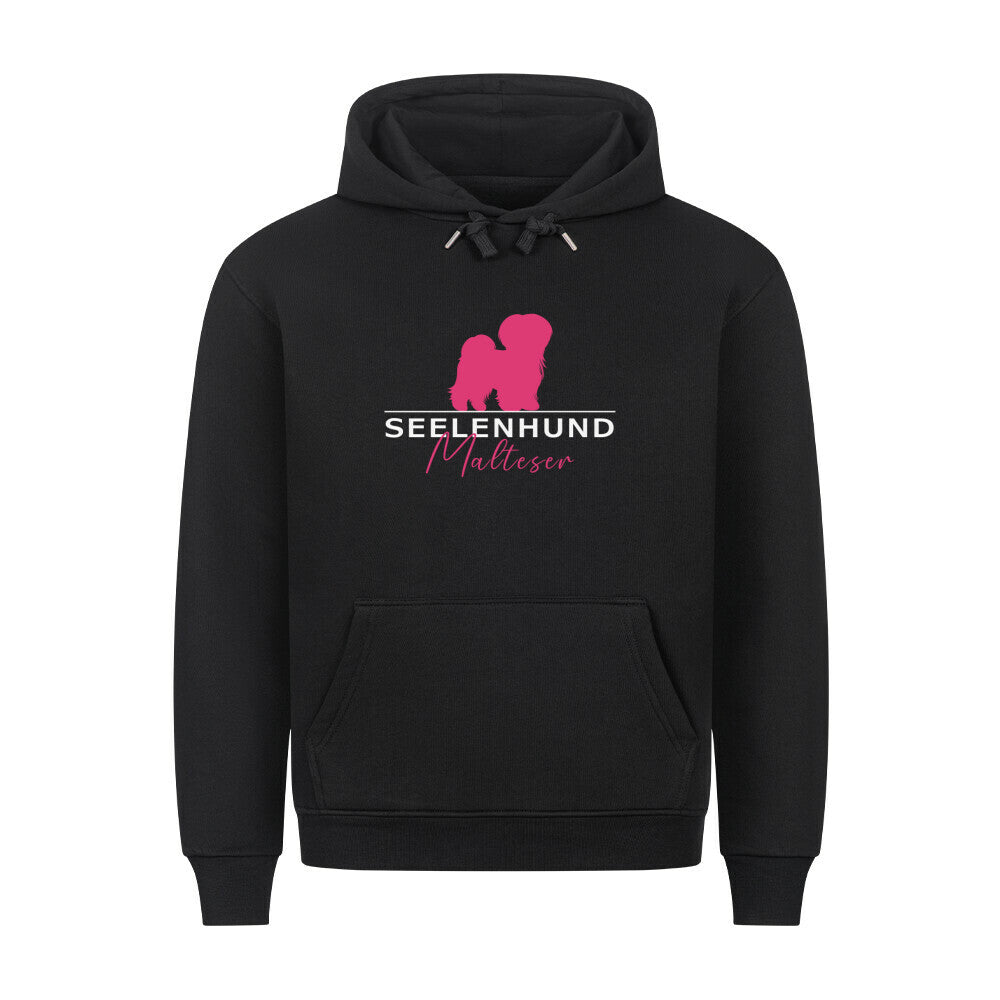 Premium Hoodie "Malteser - Seelenhund" Schwarz – hunde-shirt.de
