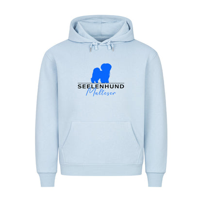 Premium Hoodie "Malteser - Seelenhund" Babyblau – hunde-shirt.de