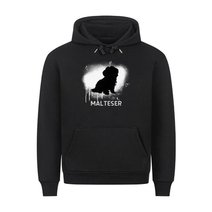 Premium Hoodie "Malteser - Brush" Schwarz – hunde-shirt.de