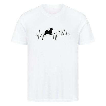 Premium T-Shirt "Malteser - Heartbeat" Weiß – hunde-shirt.de