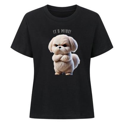 Premium Damen-Shirt "Malteser - It´s mine" Schwarz – hunde-shirt.de