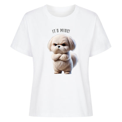 Premium Damen-Shirt "Malteser - It´s mine" Weiß – hunde-shirt.de
