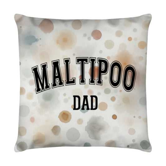 Kissen "Maltipoo - DAD" Weiß – hunde-shirt.de