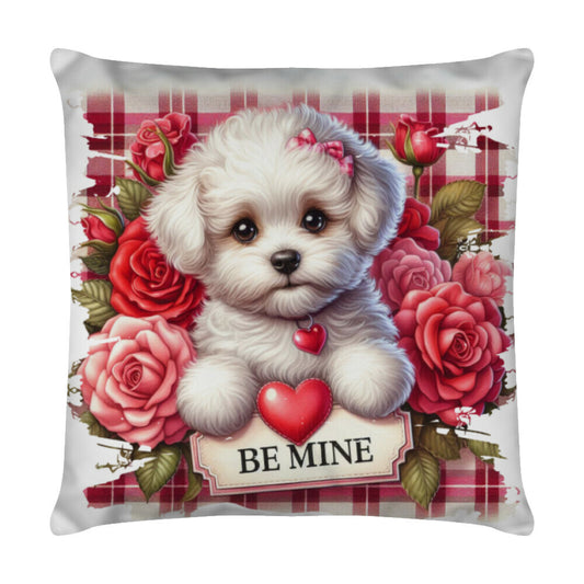 Kissen "Maltipoo - Be mine" Weiß – hunde-shirt.de