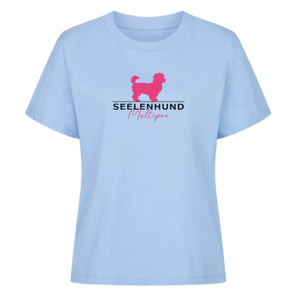 Premium Damen-Shirt "Maltipoo - Seelenhund" Sky Blue – hunde-shirt.de