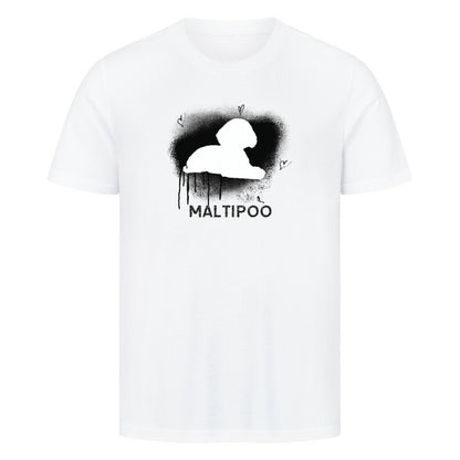 Premium T-Shirt "Maltipoo - Brush" Weiß – hunde-shirt.de