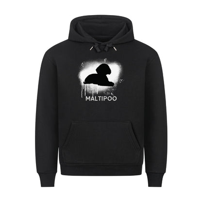 Premium Hoodie "Maltipoo - Brush" Schwarz – hunde-shirt.de
