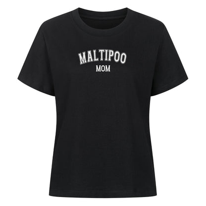 Premium Damen-Shirt "Maltipoo - MOM" Schwarz – hunde-shirt.de