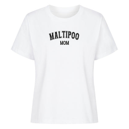 Premium Damen-Shirt "Maltipoo - MOM" Weiß – hunde-shirt.de