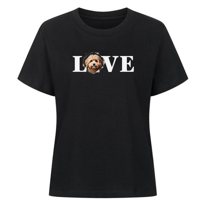 Premium Damen-Shirt "Maltipoo - LOVE" Schwarz – hunde-shirt.de