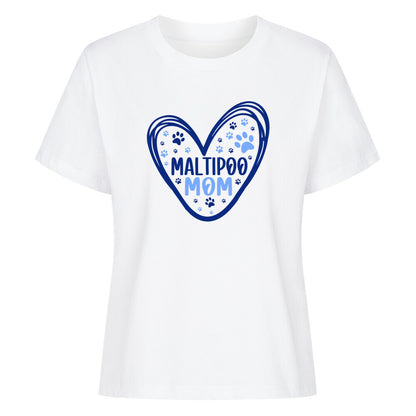 Premium Damen-Shirt "Maltipoo - Mom" Weiß – hunde-shirt.de