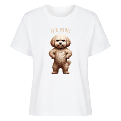 Premium Damen-Shirt "Maltipoo - It´s mine!" Weiß – hunde-shirt.de