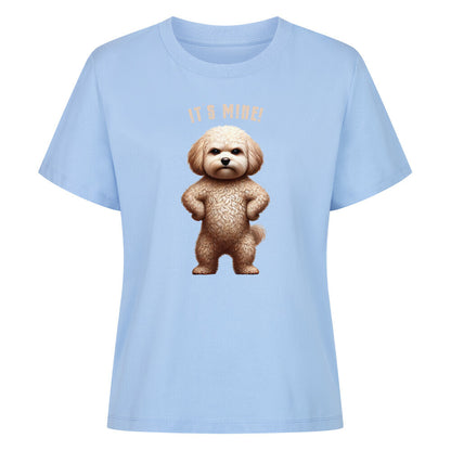Premium Damen-Shirt "Maltipoo - It´s mine!" Sky Blue – hunde-shirt.de