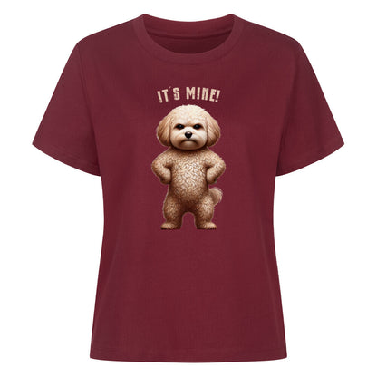 Premium Damen-Shirt "Maltipoo - It´s mine!" Burgunder – hunde-shirt.de