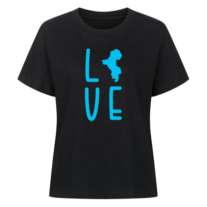 Premium Damen-Shirt "Maltipoo - Love" Schwarz – hunde-shirt.de