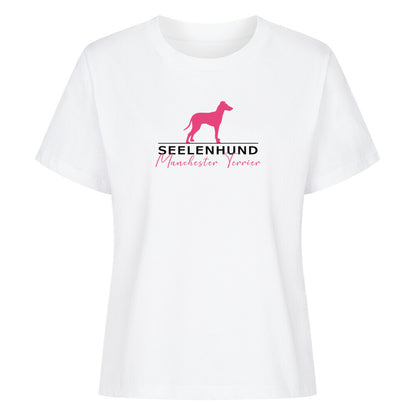 Premium Damen-Shirt "Manchester Terrier - Seelenhund" Weiß – hunde-shirt.de