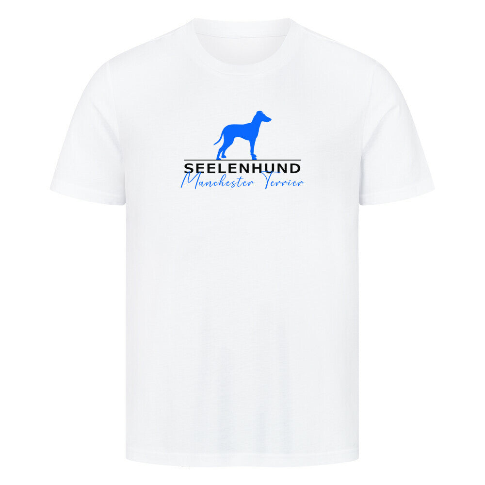 Premium T-Shirt "Manchester Terrier - Seelenhund" Weiß – hunde-shirt.de