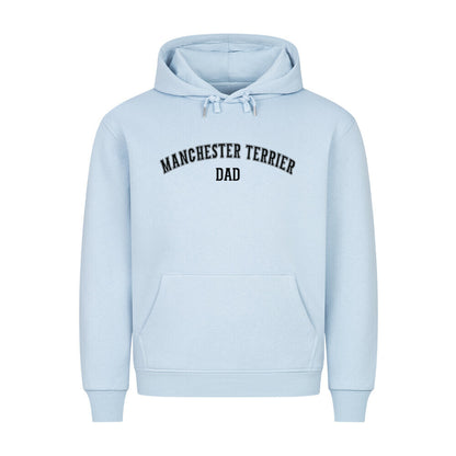 Premium Hoodie "Manchester Terrier - DAD" Babyblau – hunde-shirt.de