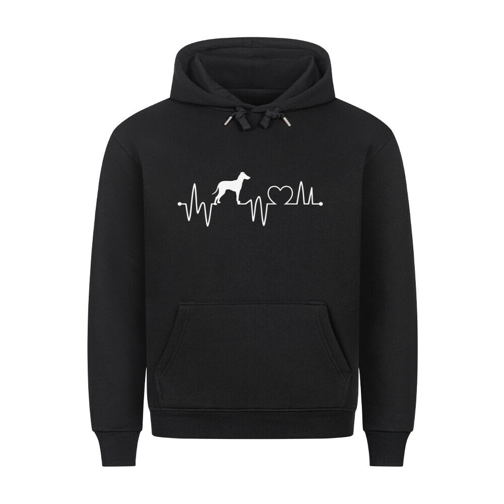 Premium Hoodie "Manchester Terrier - Heartbeat" Schwarz – hunde-shirt.de