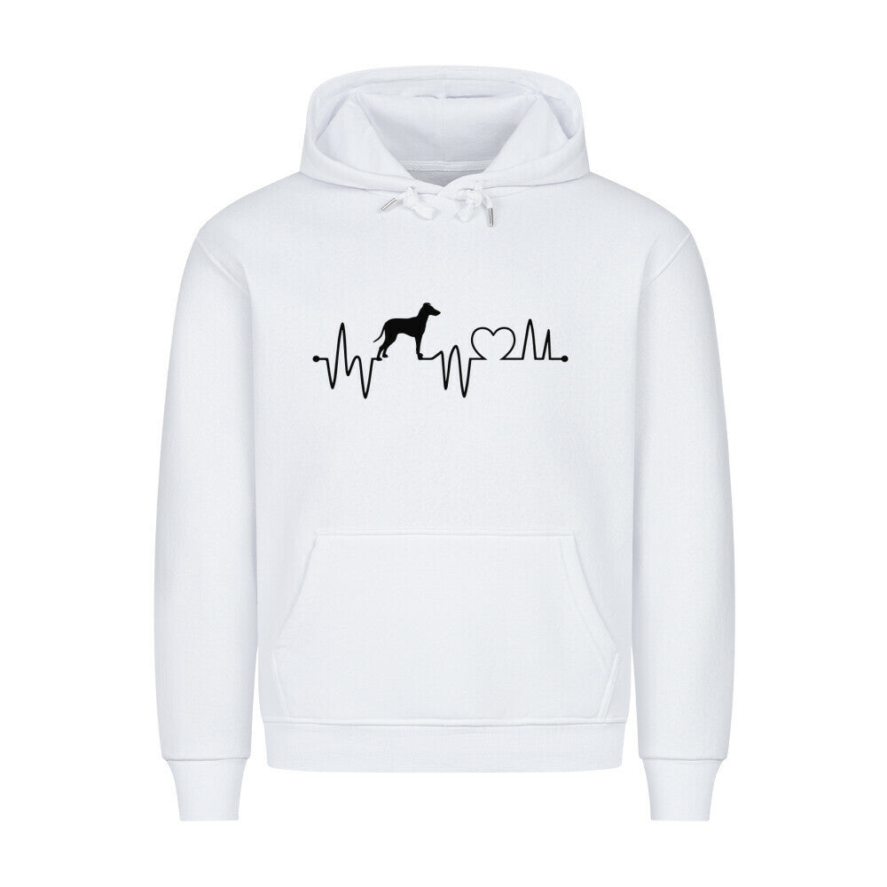 Premium Hoodie "Manchester Terrier - Heartbeat" Weiß – hunde-shirt.de