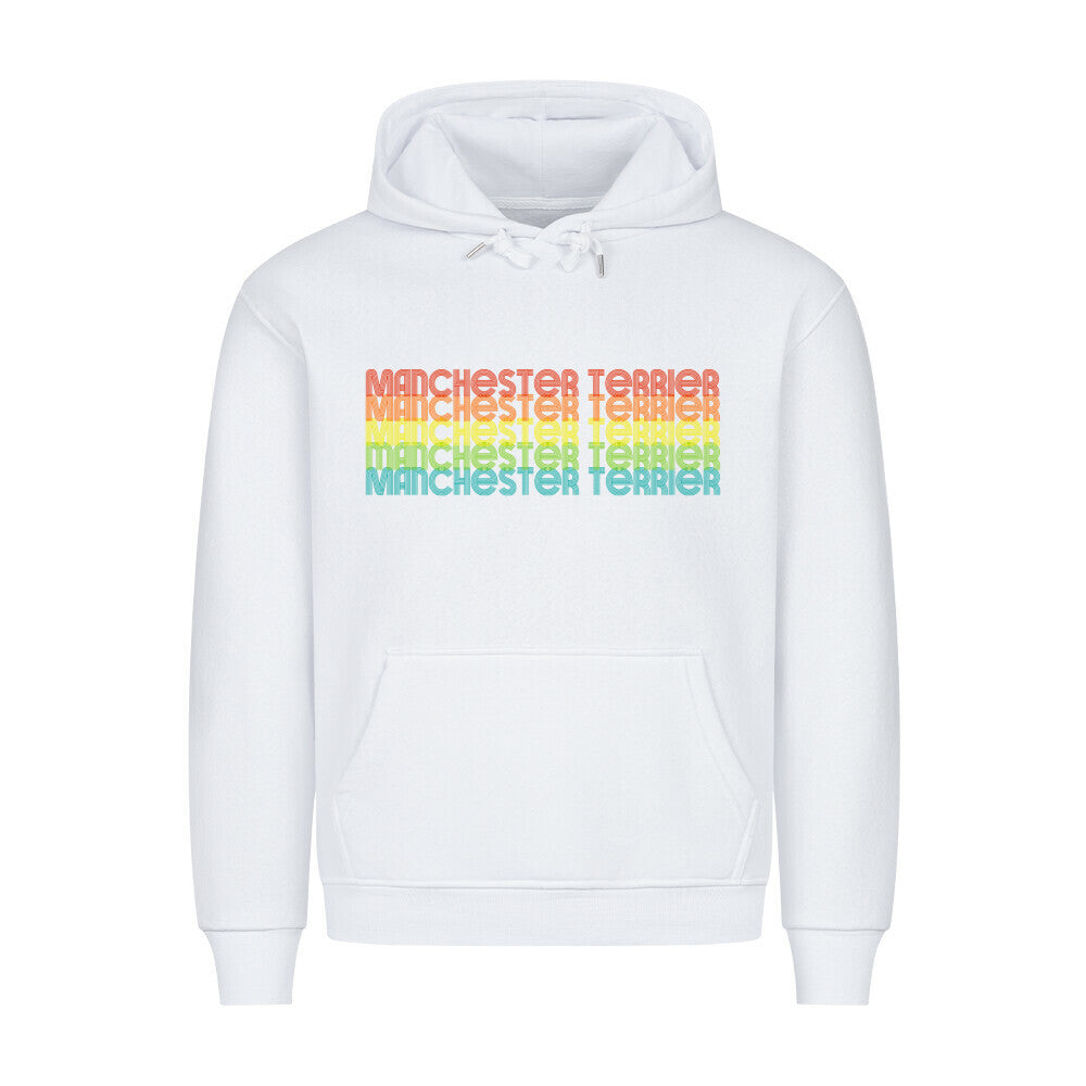 Premium Hoodie "Manchester Terrier - RETRO" Weiß – hunde-shirt.de