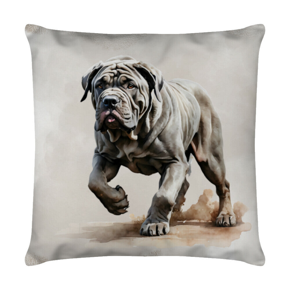 Kissen "Mastino - Spaziergang" Weiß – hunde-shirt.de