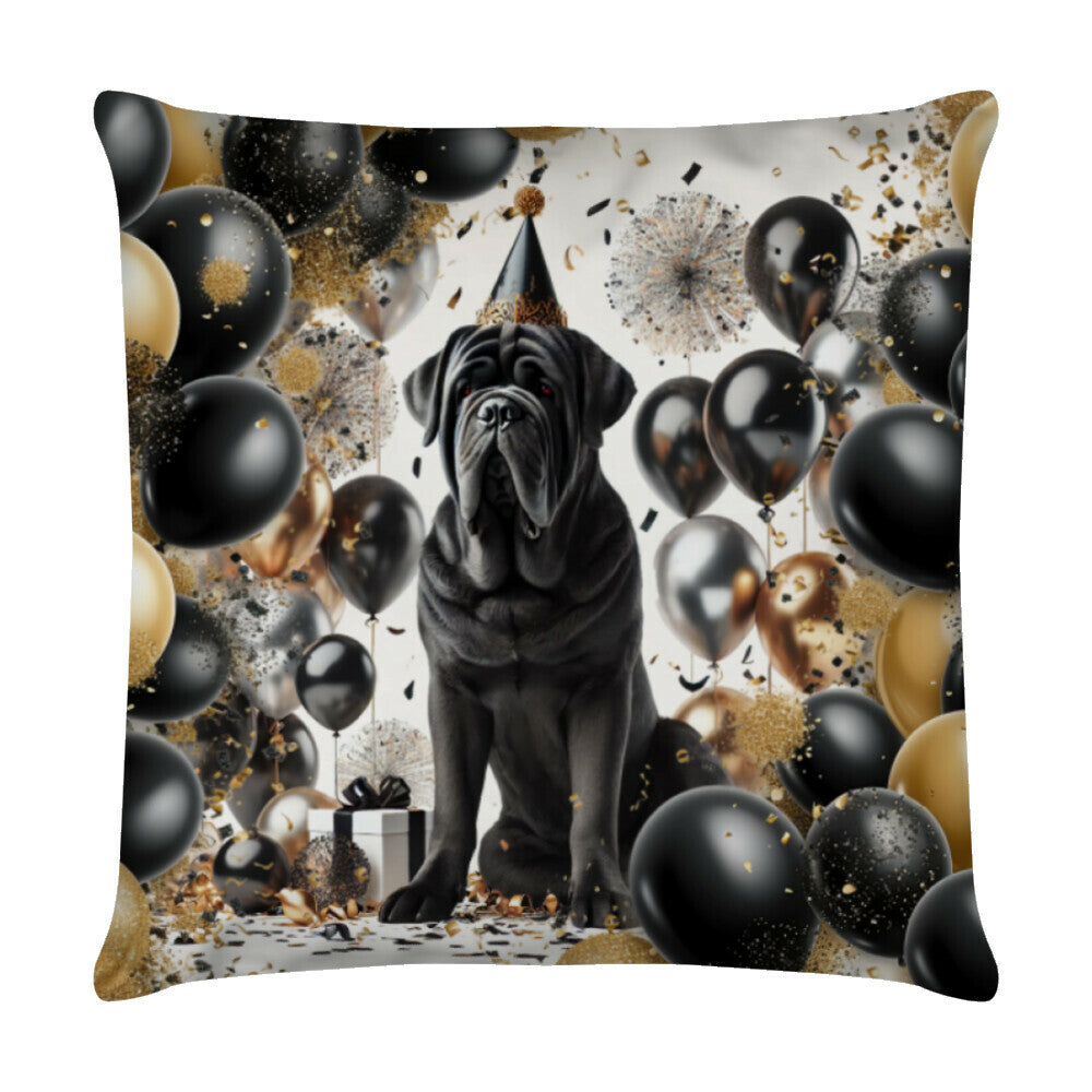 Kissen "Mastino - Geburtstag" Weiß – hunde-shirt.de