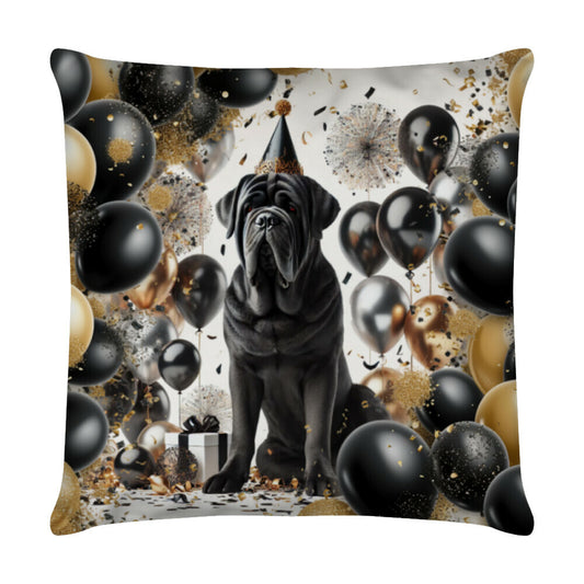 Kissen "Mastino - Geburtstag" Weiß – hunde-shirt.de