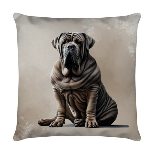 Kissen "Mastino - Sitz..." Weiß – hunde-shirt.de