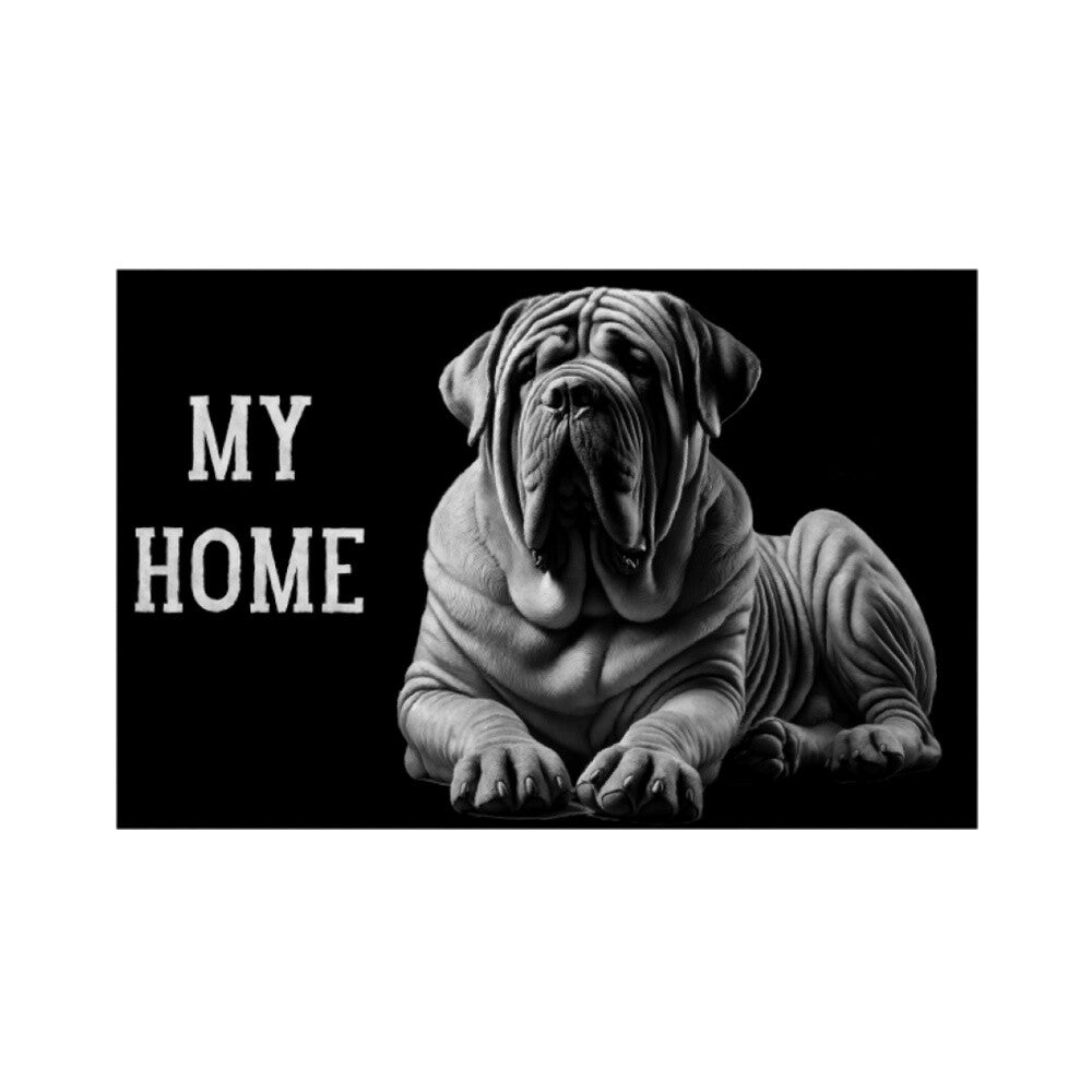 Fußmatte "Mastino - MY HOME" Weiß – hunde-shirt.de