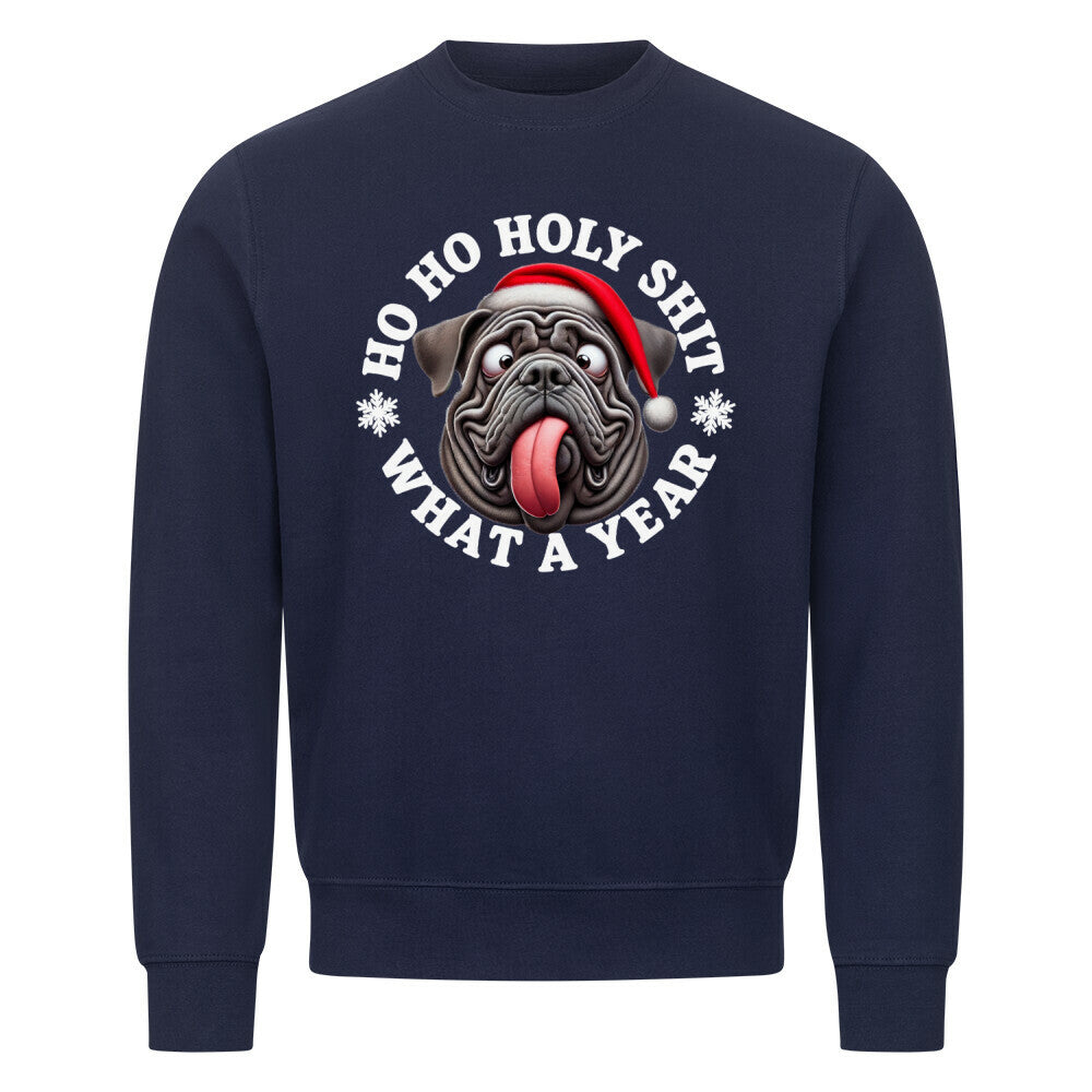 Premium Sweatshirt "Mastino - HO HO..." Navy Blue – hunde-shirt.de