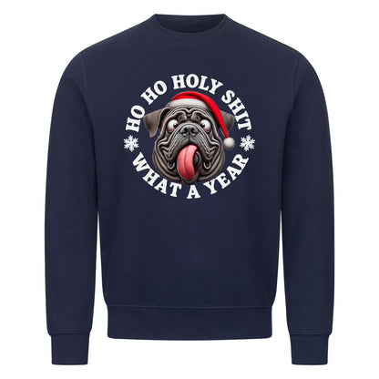 Premium Sweatshirt "Mastino - HO HO..." Navy Blue – hunde-shirt.de