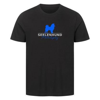 Premium T-Shirt "Mittelspitz - Seelenhund" Schwarz – hunde-shirt.de