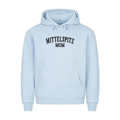 Premium Hoodie "Mittelspitz - MOM" Babyblau – hunde-shirt.de