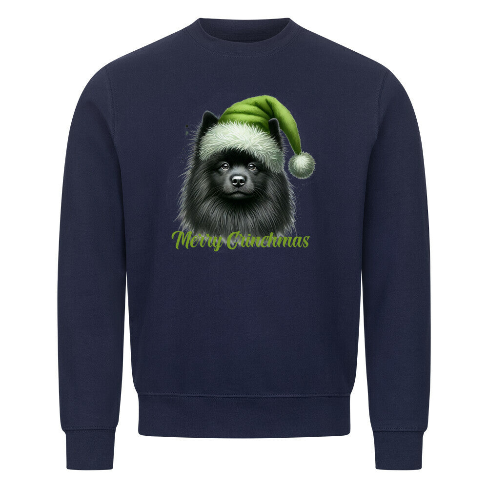 Premium Sweatshirt "Mittelspitz - Merry Grinchmas" Navy Blue – hunde-shirt.de