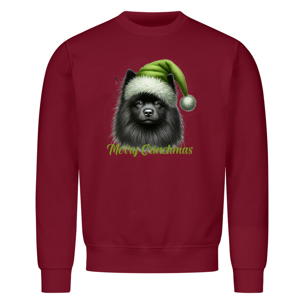 Premium Sweatshirt "Mittelspitz - Merry Grinchmas" Burgunder – hunde-shirt.de