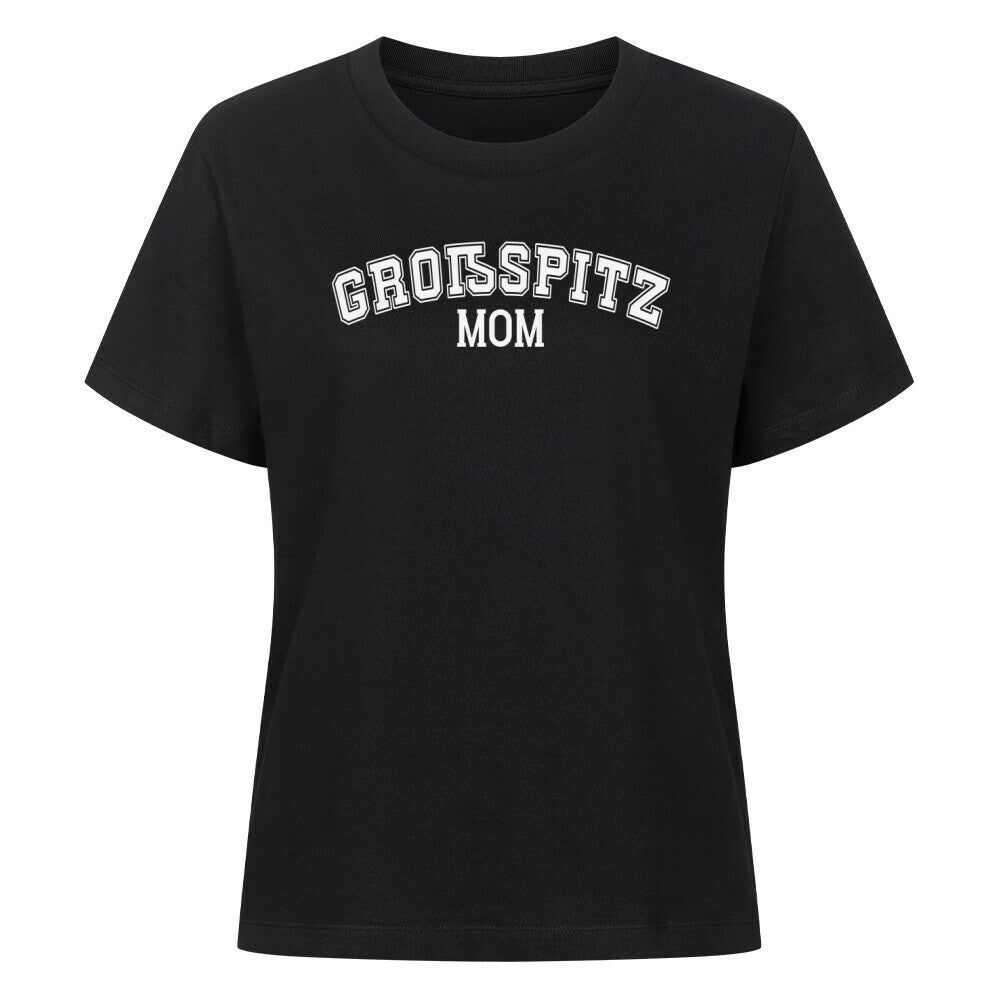 Premium Damen-Shirt "Großspitz - MOM" Schwarz – hunde-shirt.de