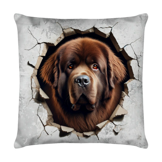 Kissen "Neufundländer - Look" Weiß – hunde-shirt.de