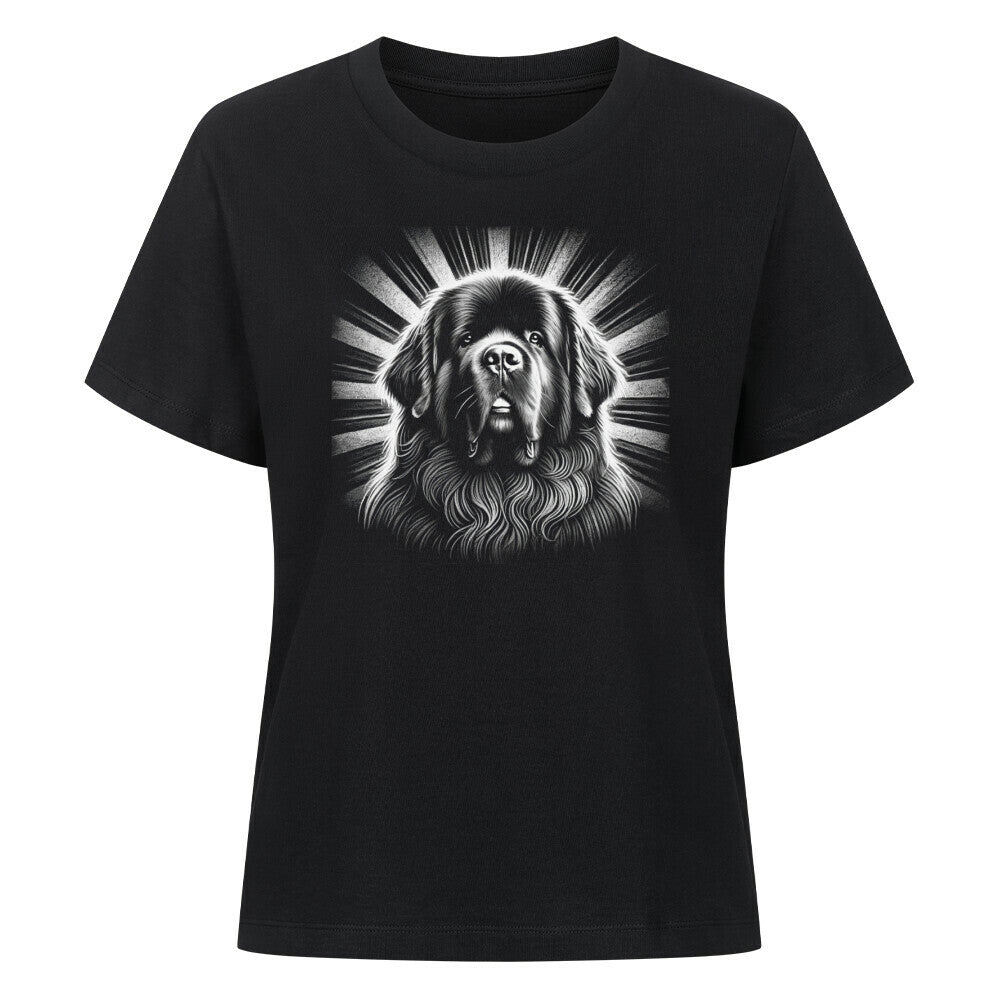 Premium Damen-Shirt "Neufundländer - Shine" Schwarz – hunde-shirt.de