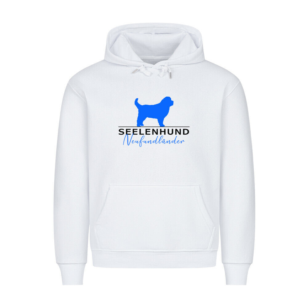 Premium Hoodie "Neufundländer - Seelenhund" Weiß – hunde-shirt.de