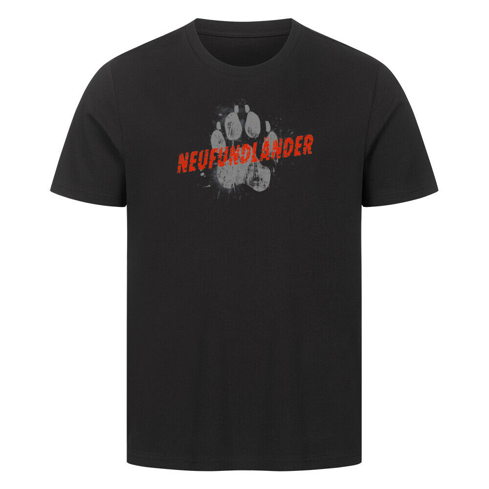 Premium T-Shirt "Neufundländer - PAW" Schwarz – hunde-shirt.de