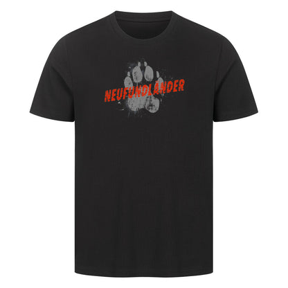 Premium T-Shirt "Neufundländer - PAW" Schwarz – hunde-shirt.de