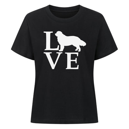 Premium Damen-Shirt "Neufundländer - Love" Schwarz – hunde-shirt.de