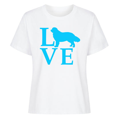Premium Damen-Shirt "Neufundländer - Love" Weiß – hunde-shirt.de