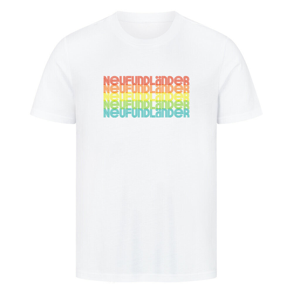 Premium T-Shirt "Neufundländer - RETRO" Weiß – hunde-shirt.de